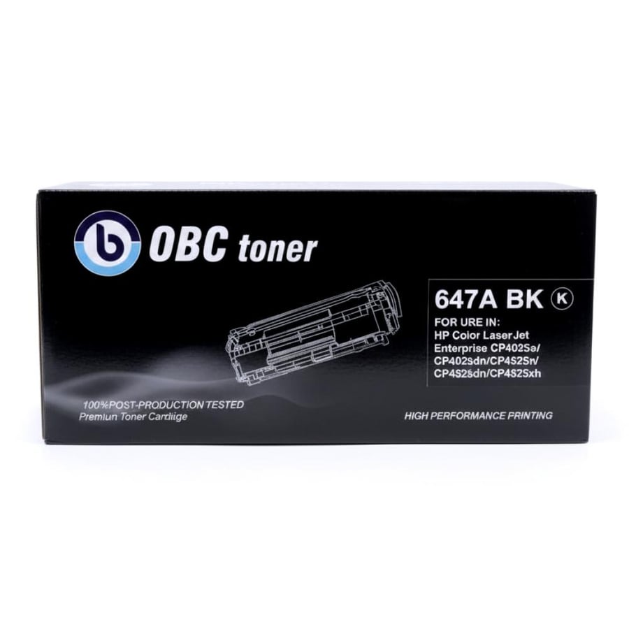 خرطوشة حبر OBC متوافقة مع HP 647A BK - طباعة عالية الجودة