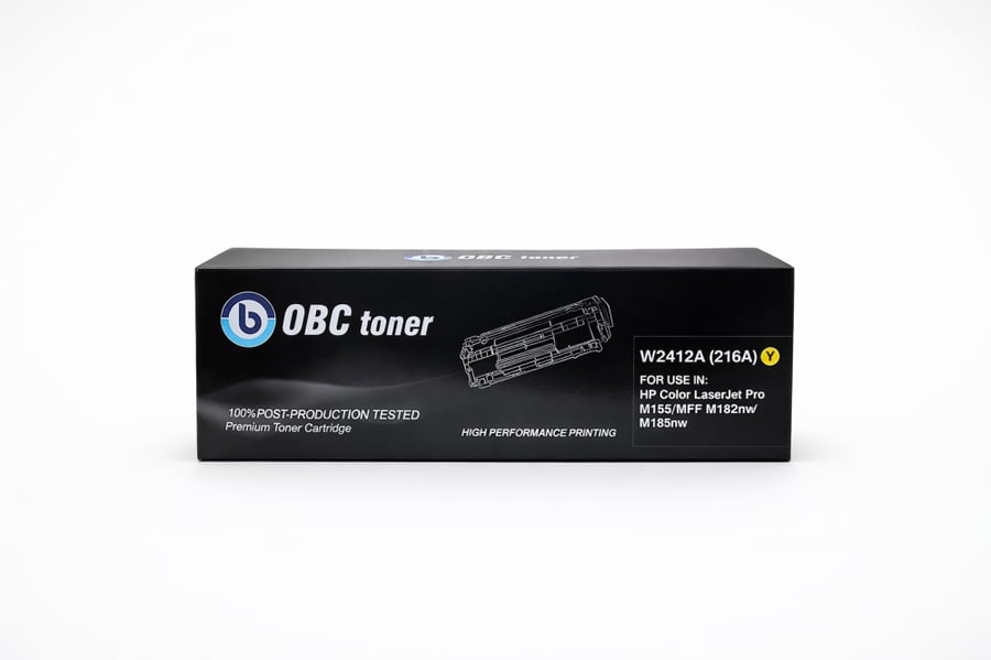 حبر طابعة ليزر 216A أصفر (W2412A) للطابعات HP Color LaserJet Pro - OBC