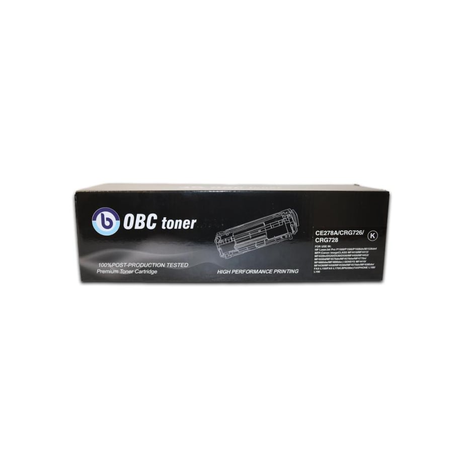 خرطوشة حبر OBC متوافقة مع HP 78A و Canon CRG726/CRG728 - أسود