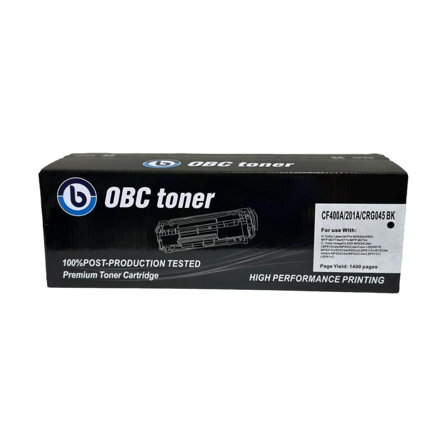 خرطوشة حبر OBC CF400A/201A الأسود للطابعات HP - OBC