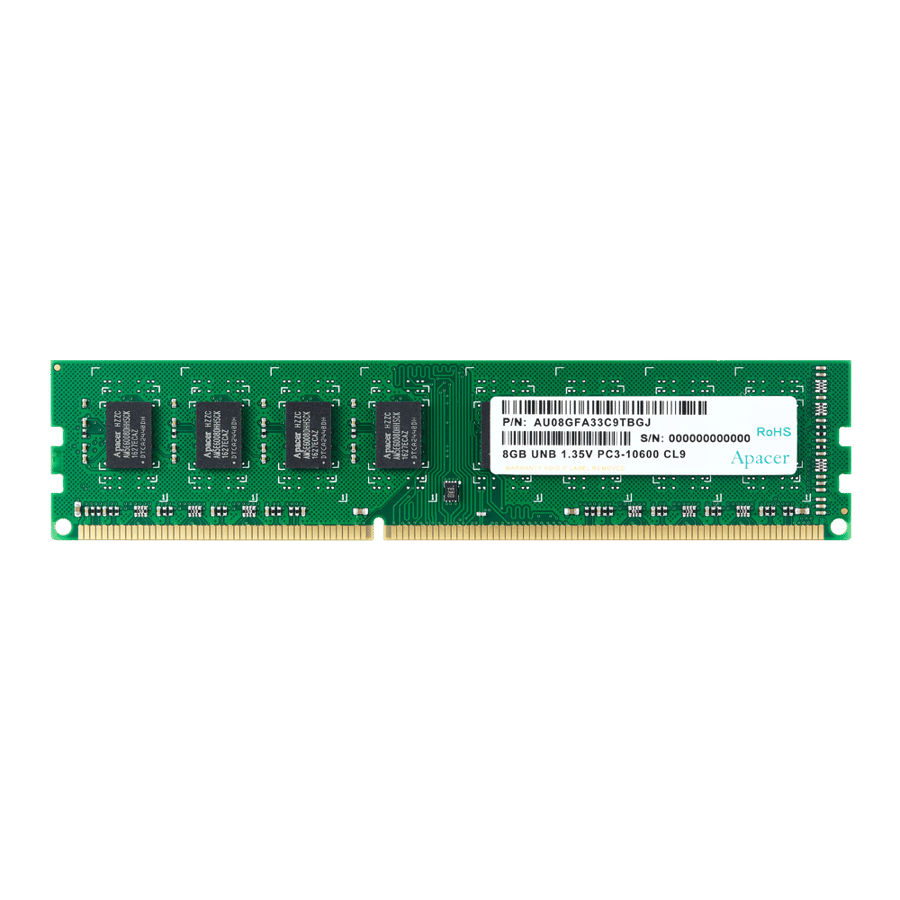 ذاكرة Apacer DDR3 DIMM 12800-11 بسعة 4GB  - APACER DDR3 DIMM 12800-11 512x8 4GB