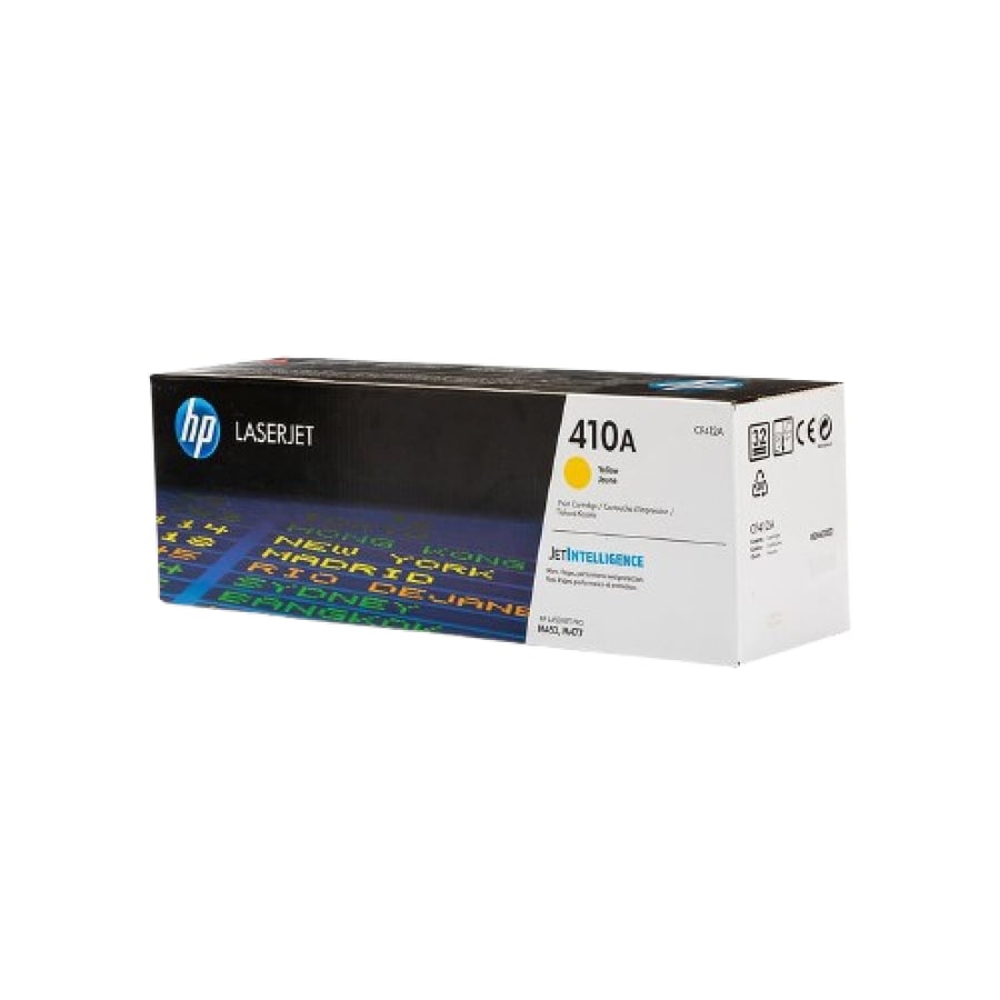 حبر الطابعة HP 410A CF412A أصفر - طباعة ملونة دقيقة وأداء موثوق