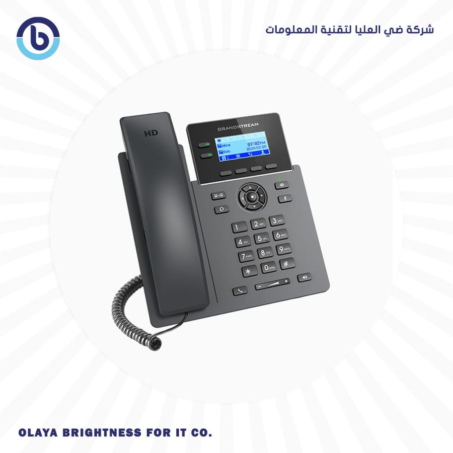 تليفون شبكي جراند ستريم GRP2602P / GRP2602P: GRANDSTREAM 2-LINE ESSENTIAL IP PHONE WITH POE