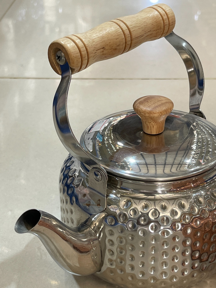 بريق شاي استيل منقوش حب الرمان