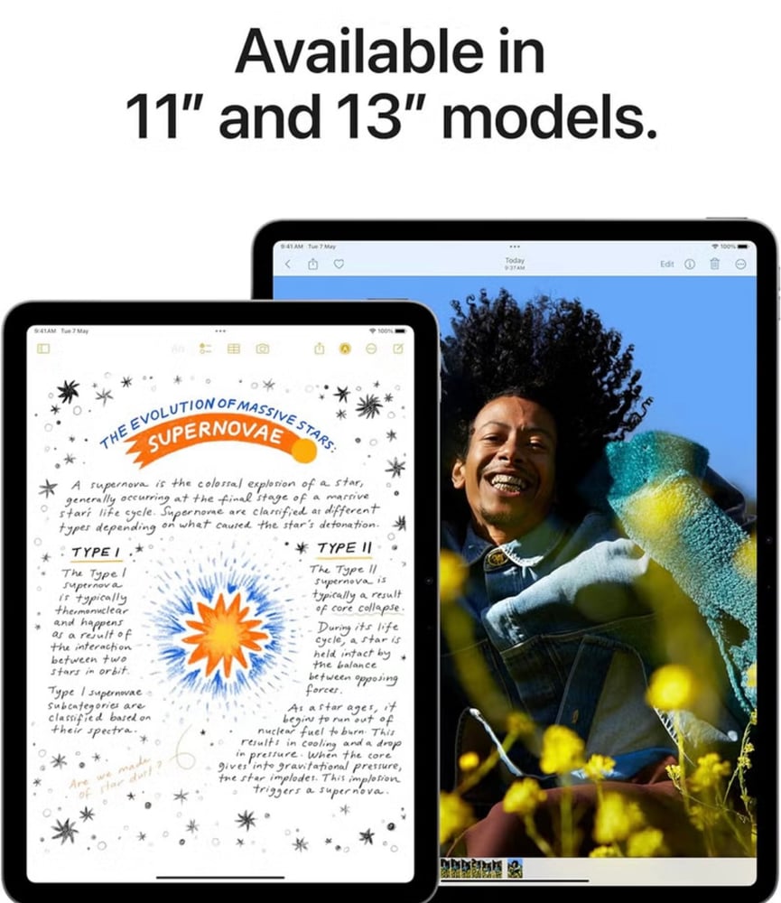 iPad Air 2024 (الجيل السادس) M2 مقاس 11 بوصة وسعة 128 جيجابايت واي فاي
