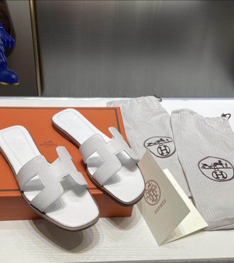 سليبر ايرمز - ابيض Slippers Hermes