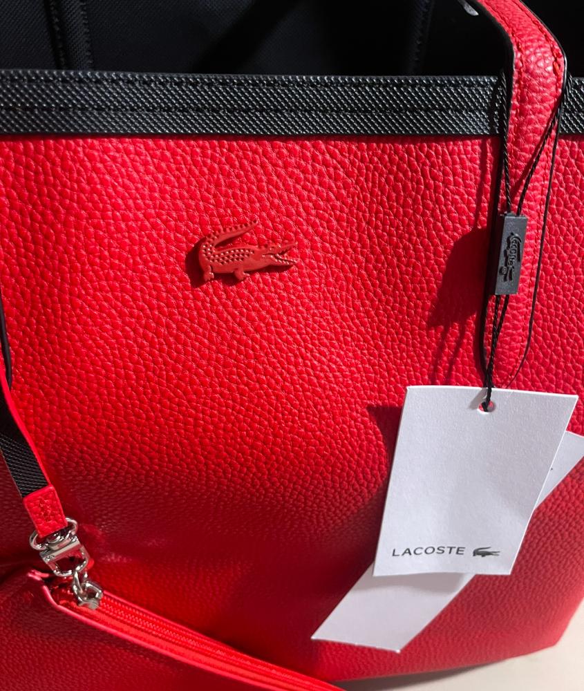 Lacoste bag black plus red