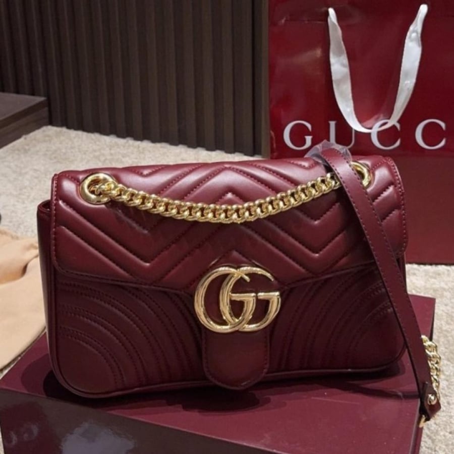 قوتشي جي جي مارمونت برغندي / Gucci marmont