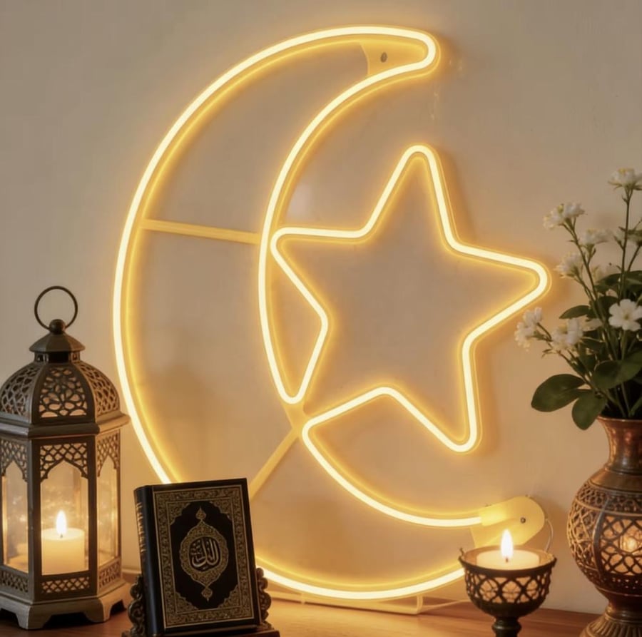 اناره على شكل هلال رمضان