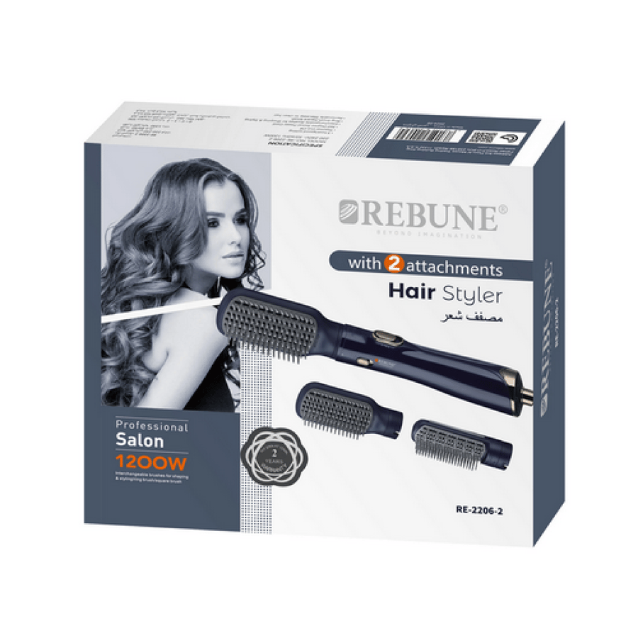 ريبون مصفف شعر بفرشتين - RE-2206-2
