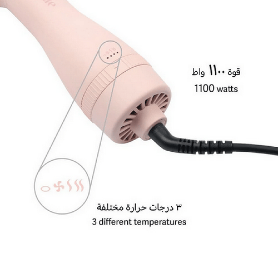 فرشاة تصفيف و تجفيف  الشعر سولو من لابيل - وردي