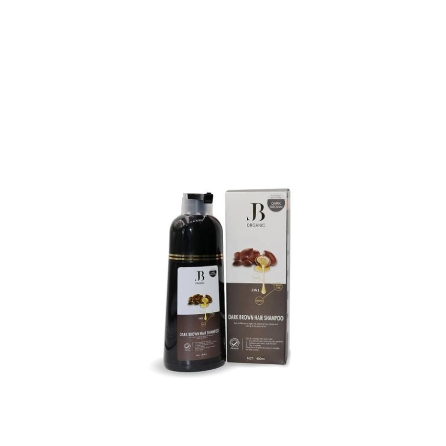 GB Organic Hair Dye Shampoo with Argan Oil Dark Brown - 400 ml