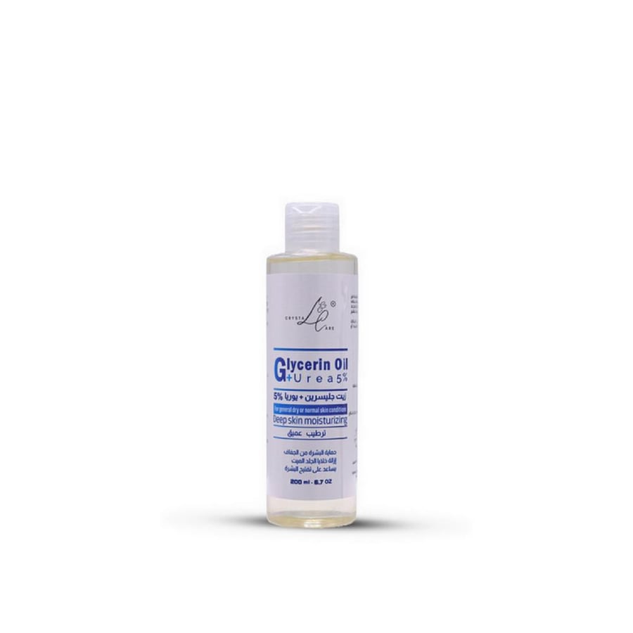 Glycerin oil + 5% urea to moisturize the skin from Crystal & Care - 200 ml