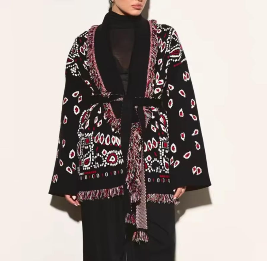 bandanna cardigan