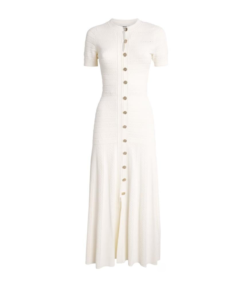 Sandro white dress size s-m تسليم فوري