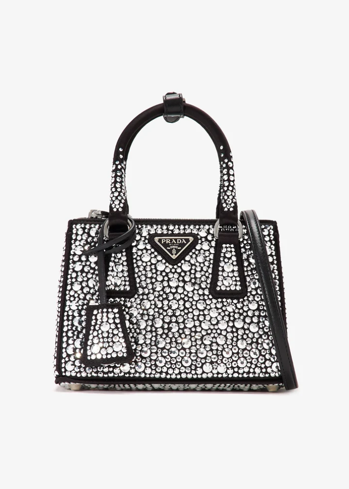 Prada galleria rhinestone bag