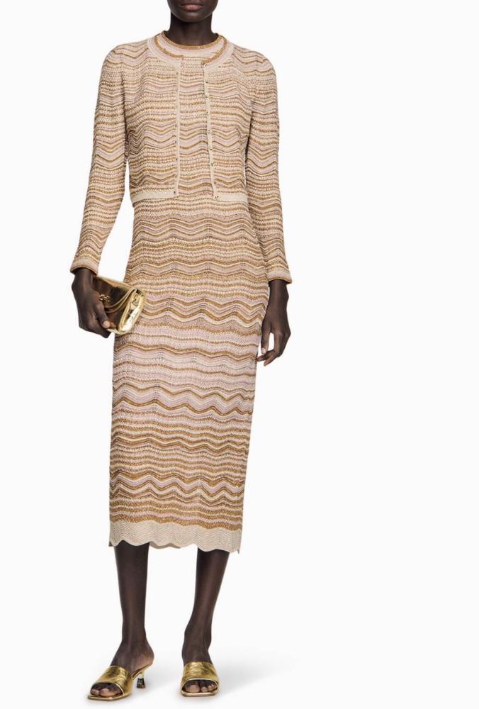 Sandro dress set size s-m تسليم فوري