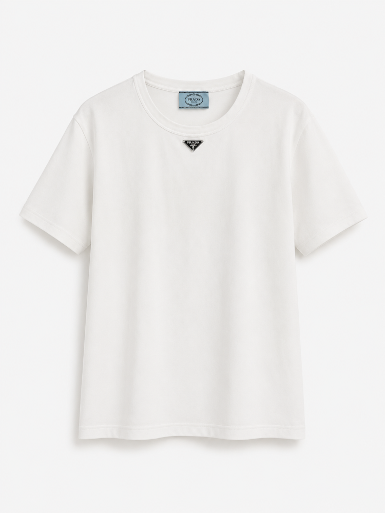 Prada tshirt white size M تسليم فوري