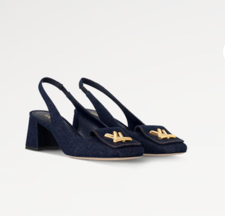 Lv denim heels