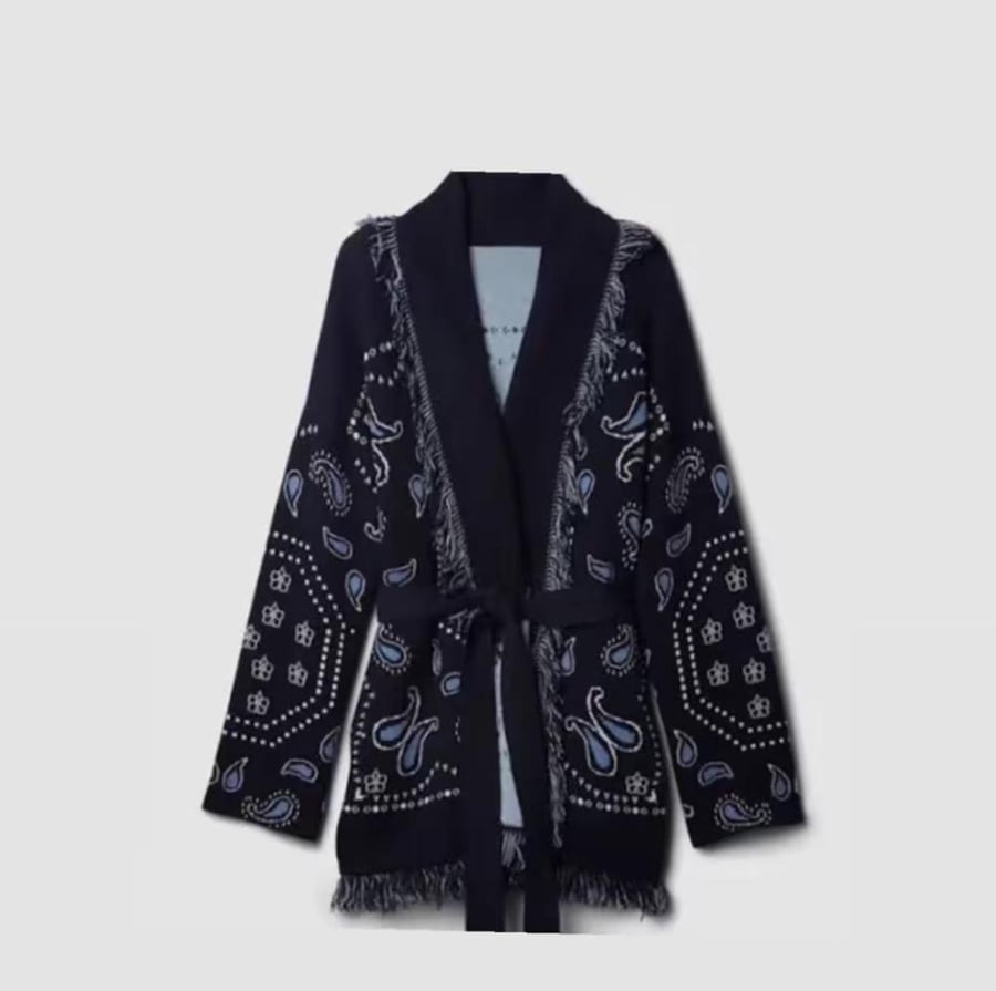 bandanna cardigan