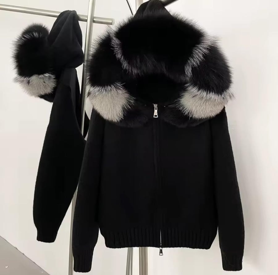 Fox fur zipup