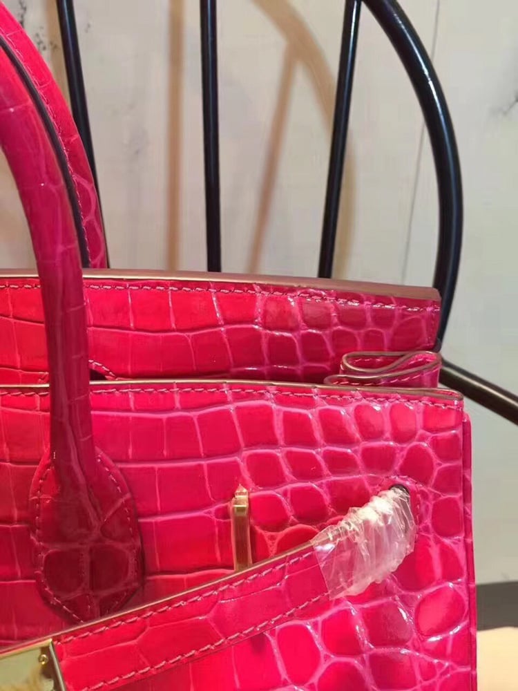 Pink croc birkin 24
