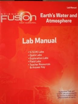 Lab Manual Module F Grades 6-8: Module F: Earth's Water and Atmosphere (Sciencefusion) Tapa blanda – 1 Enero 2012