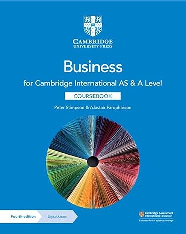 BUSINESS FOR CAMBRIDGE INTERNATIONAL AS & A LEVEL COURSEBOOK