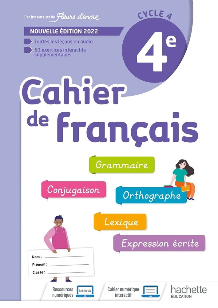 cahier de francais