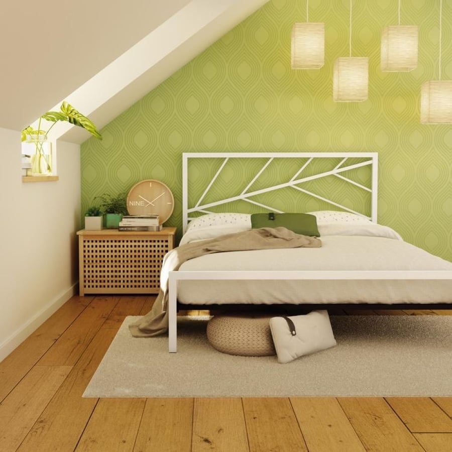 سرير معدني بتصميم عصري130*200