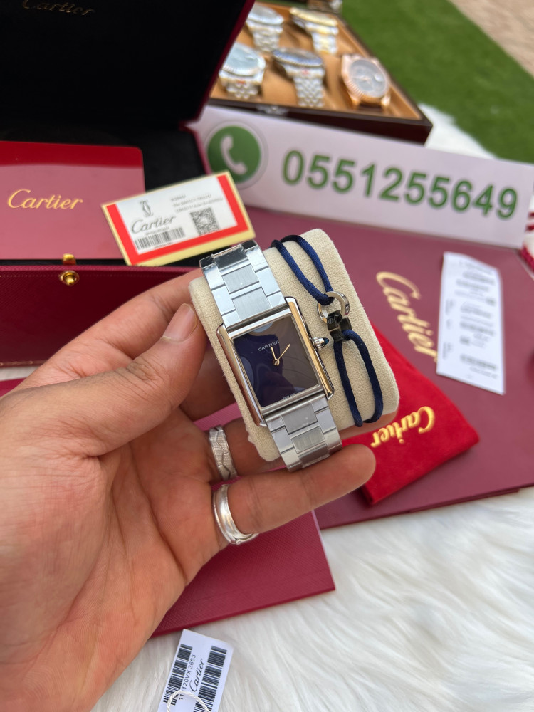 ساعة كارتير نسائي معا اسواره مجانيهCartier
