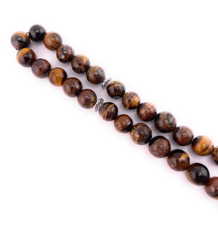 سبحة حجر عين النمر (Tiger’s Eye)