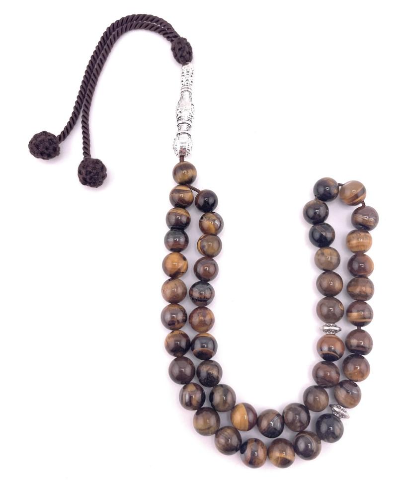 سبحة حجر عين النمر (Tiger’s Eye)