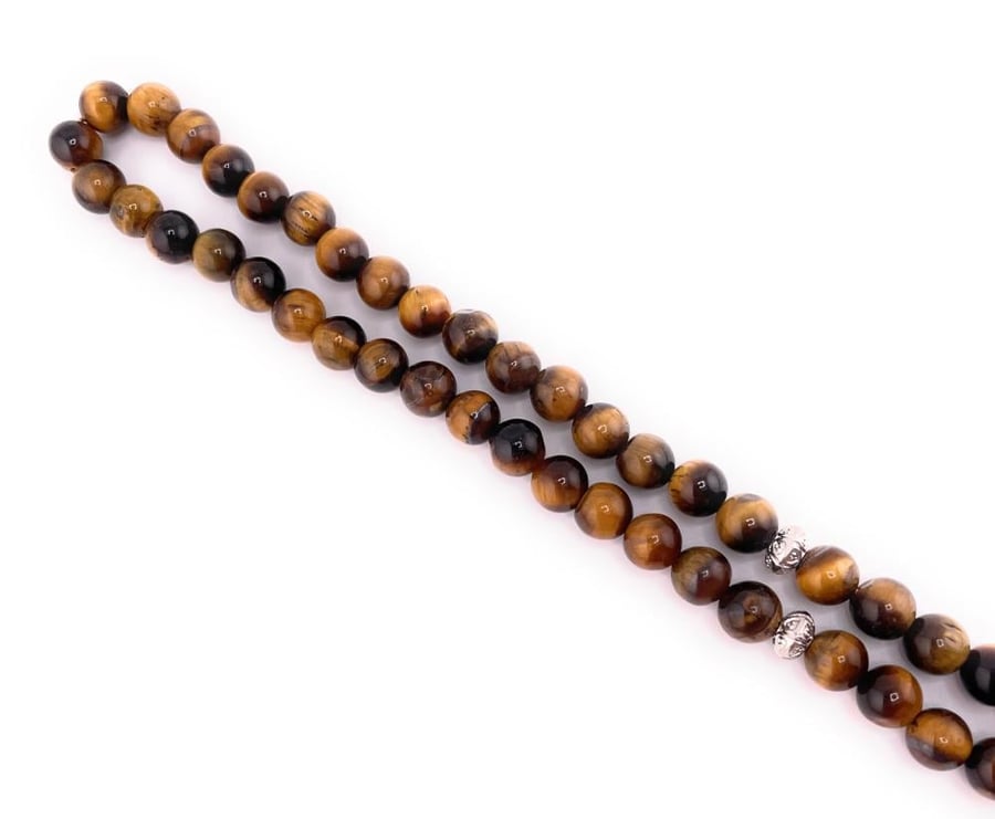 سبحة حجر عين النمر (Tiger’s Eye)