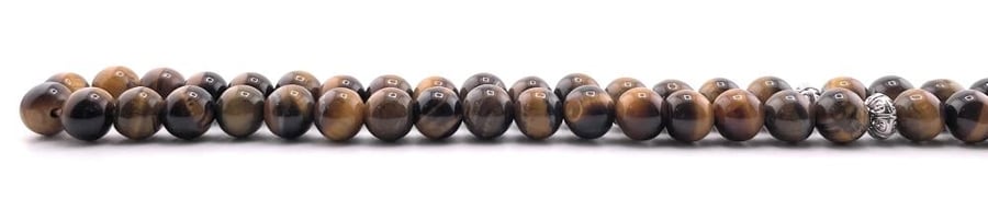 سبحة حجر عين النمر (Tiger’s Eye)