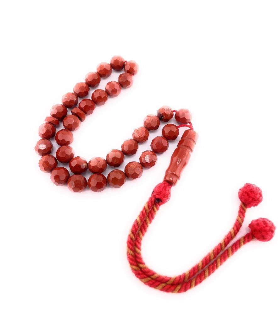 سبحة حجر ريد جاسبر (Red Jasper)