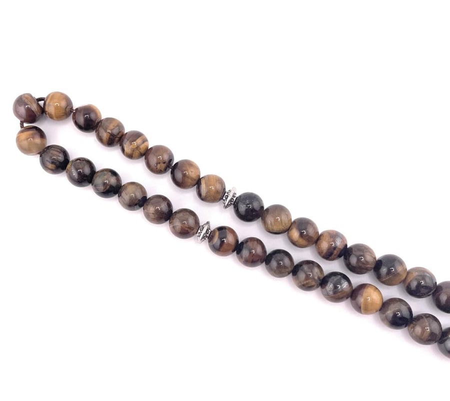 سبحة حجر عين النمر (Tiger’s Eye)