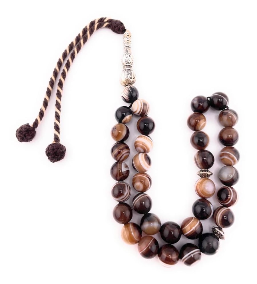 سبحة العقيق البني السليماني(Brown Agates Rosary)