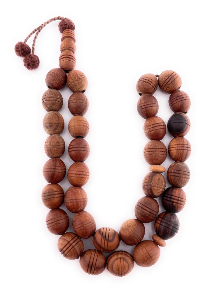 مسبحة خشب الزيتون البيضاوي (olive wood)