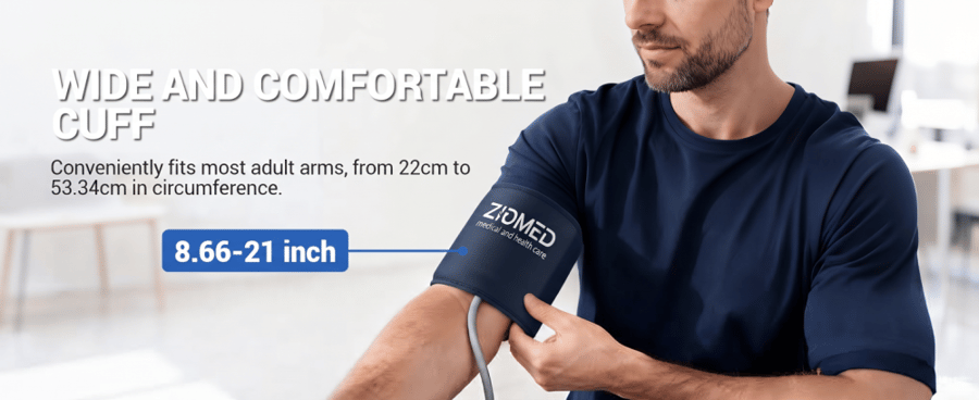 ZIDMED Upper Arm Digital Blood Pressure Monitor – Large LCD Display & High-Precision Sensor