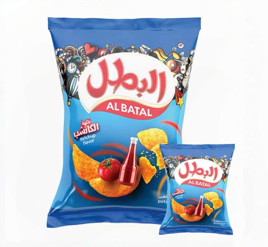 بطاطس البطل نكهات متعددة 21حبة*12جم