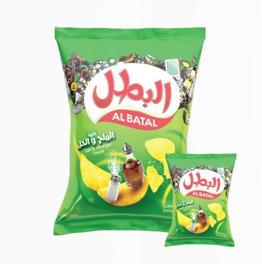 بطاطس البطل نكهات متعددة 21حبة*12جم