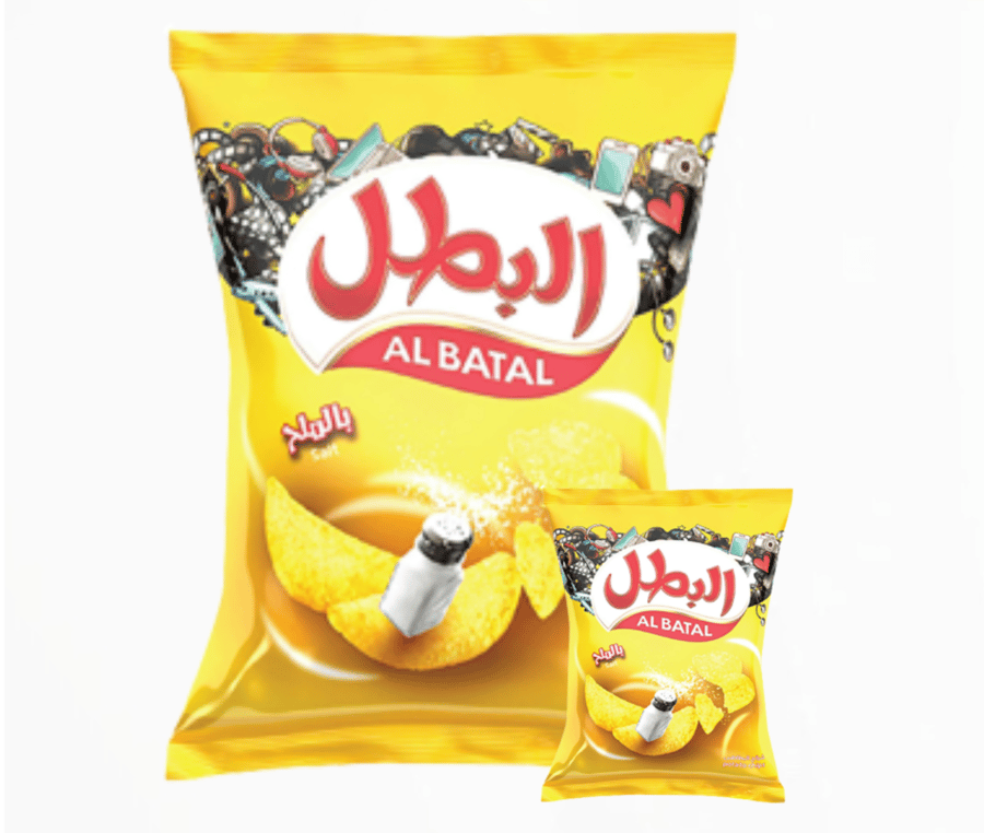 بطاطس البطل نكهات متعددة 21حبة*12جم
