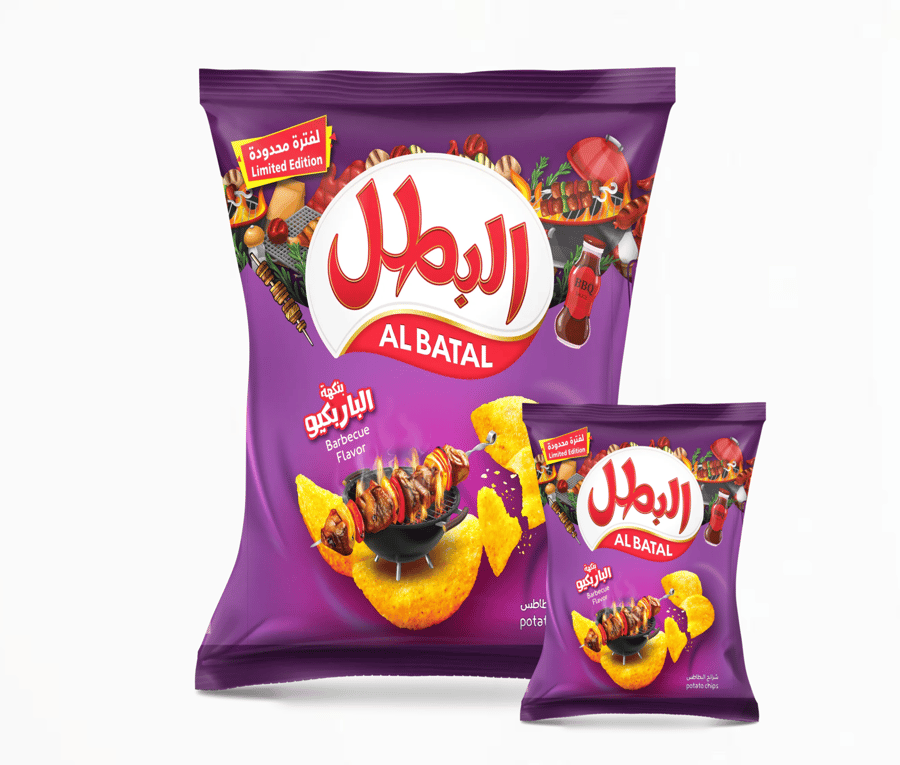 بطاطس البطل نكهات متعددة 21حبة*12جم