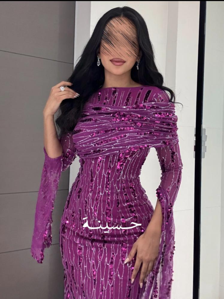 فستان فوشي ترتر أنيق
