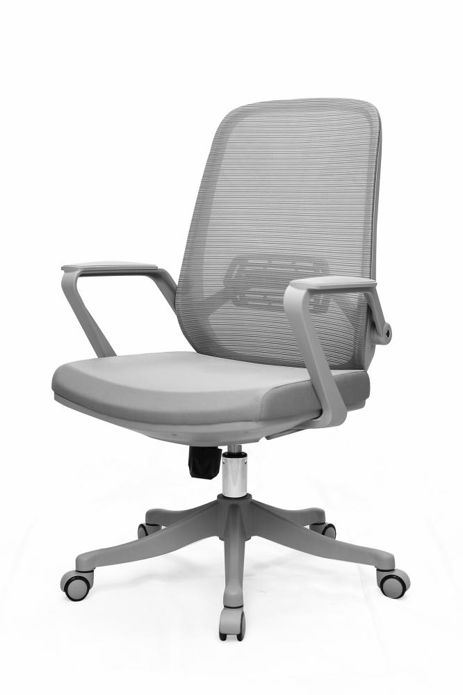 كرسي شبك دوار بلون رمادي  / FS- 611- B