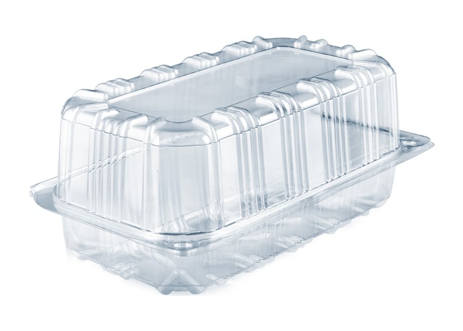 أوعية شفافة للمخبوزات بغطاء متصل مستطيل 180 × 90 × 75 RECTANGULAR HINGED LID CONTAINER
