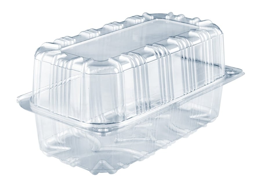 أوعية شفافة للمخبوزات بغطاء متصل مستطيل 180 × 90 × 90 RECTANGULAR HINGED LID CONTAINER