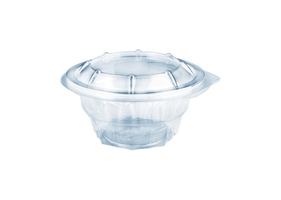أوعية شفافة للسلطة بغطاء متصل دائري   ROUND HINGED LID CONTAINER   150 ml