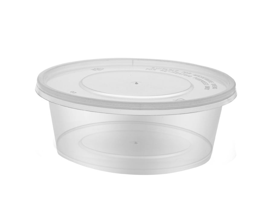 وعاء ميكرويف دائري بالغطاء 10أونز  ROUND MICROWAVEABLE CONTAINERS
